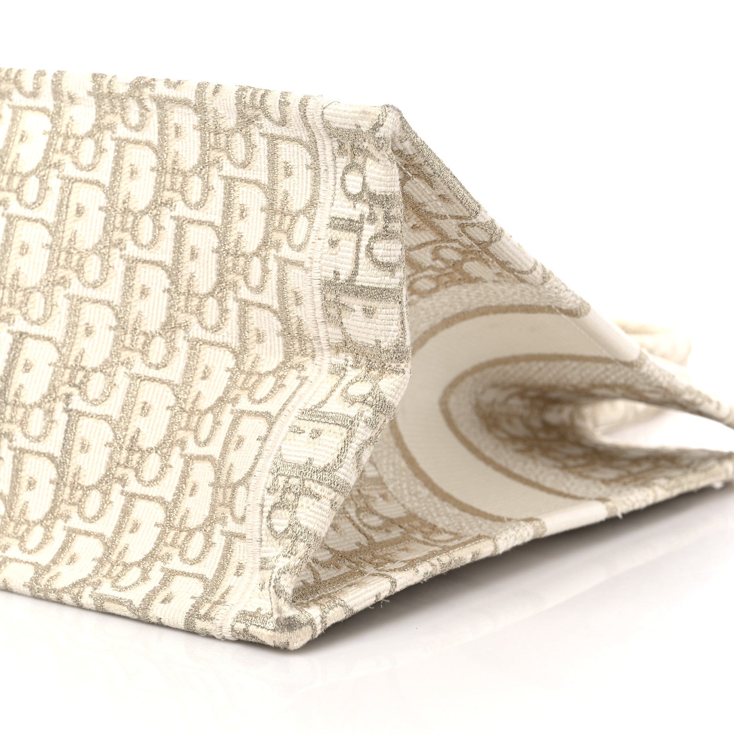 Christian Dior Oblique Medium Book Tote Gold Multicolor 9 of 11