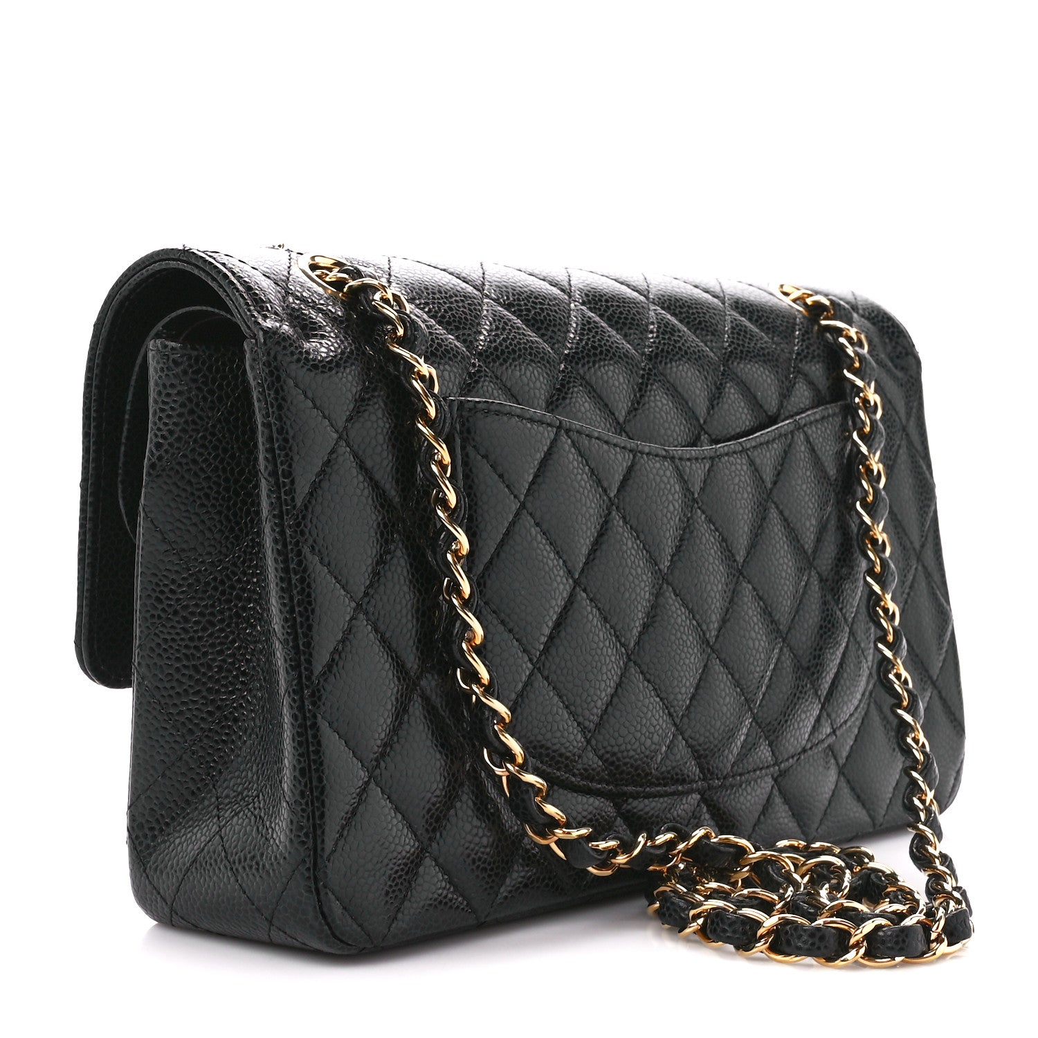 Chanel Caviar Quilted Medium Double Flap Black 3 of 12