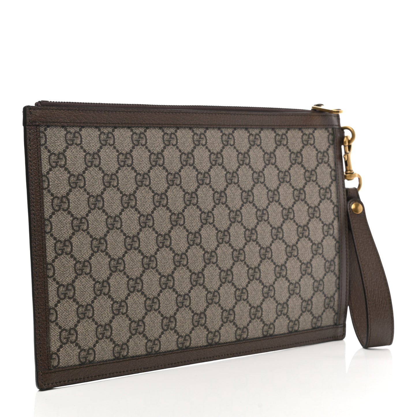X DISNEY GG Supreme Monogram Donald Duck Interlocking G Wristlet Pouch Beige Multicolor New Acero