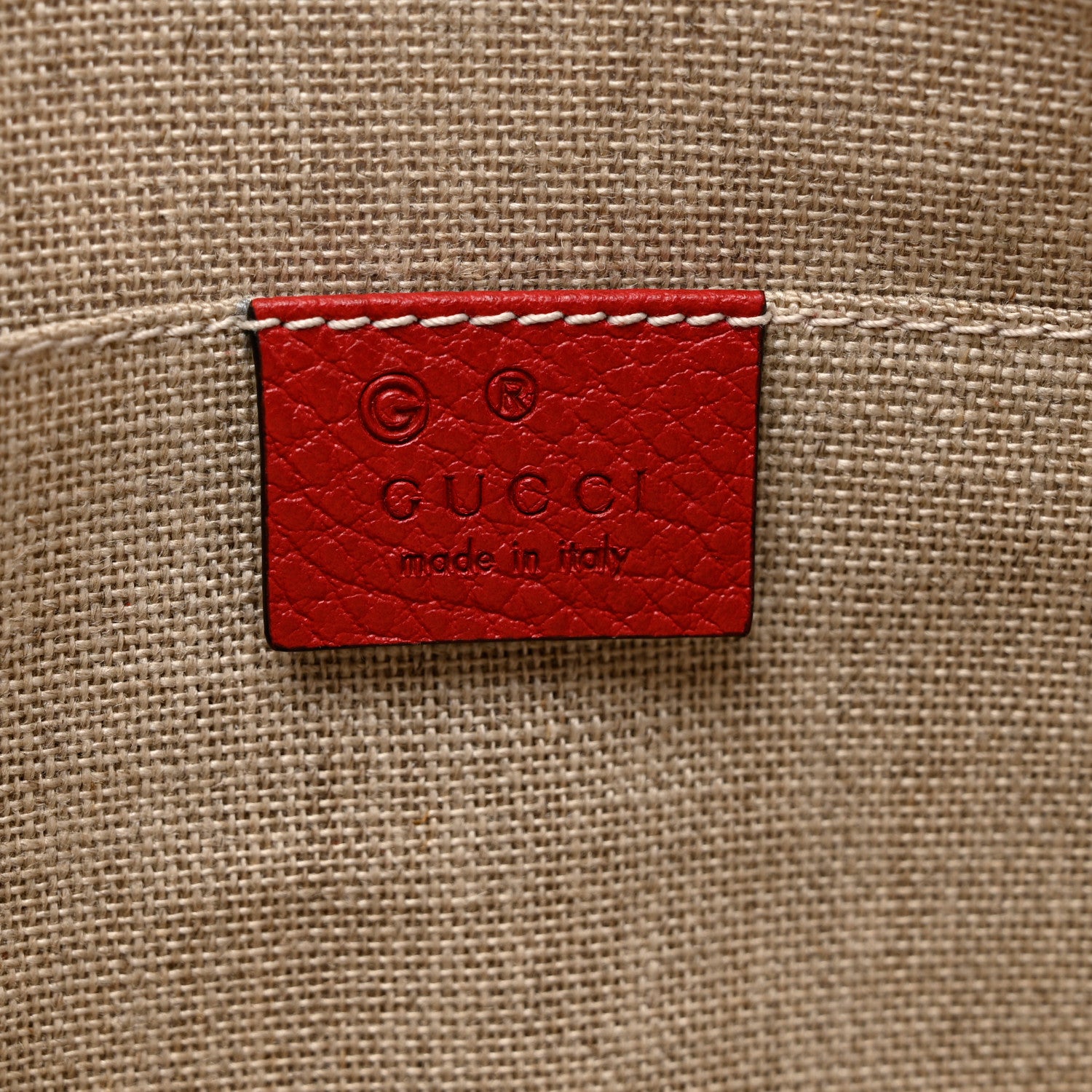 Gucci Calfskin Large Bamboo Clutch Red 6 of 8