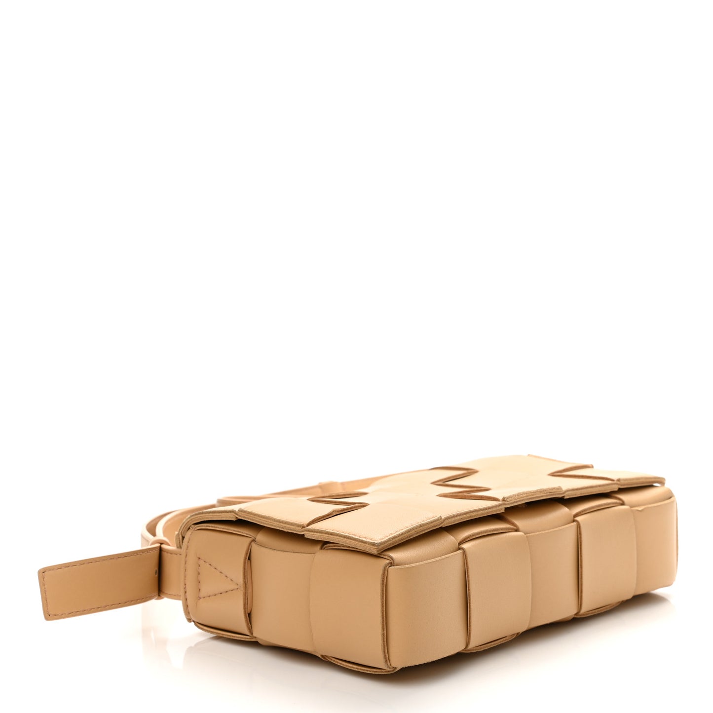 Nappa Maxi Intreccio Cassette Bag Almond
