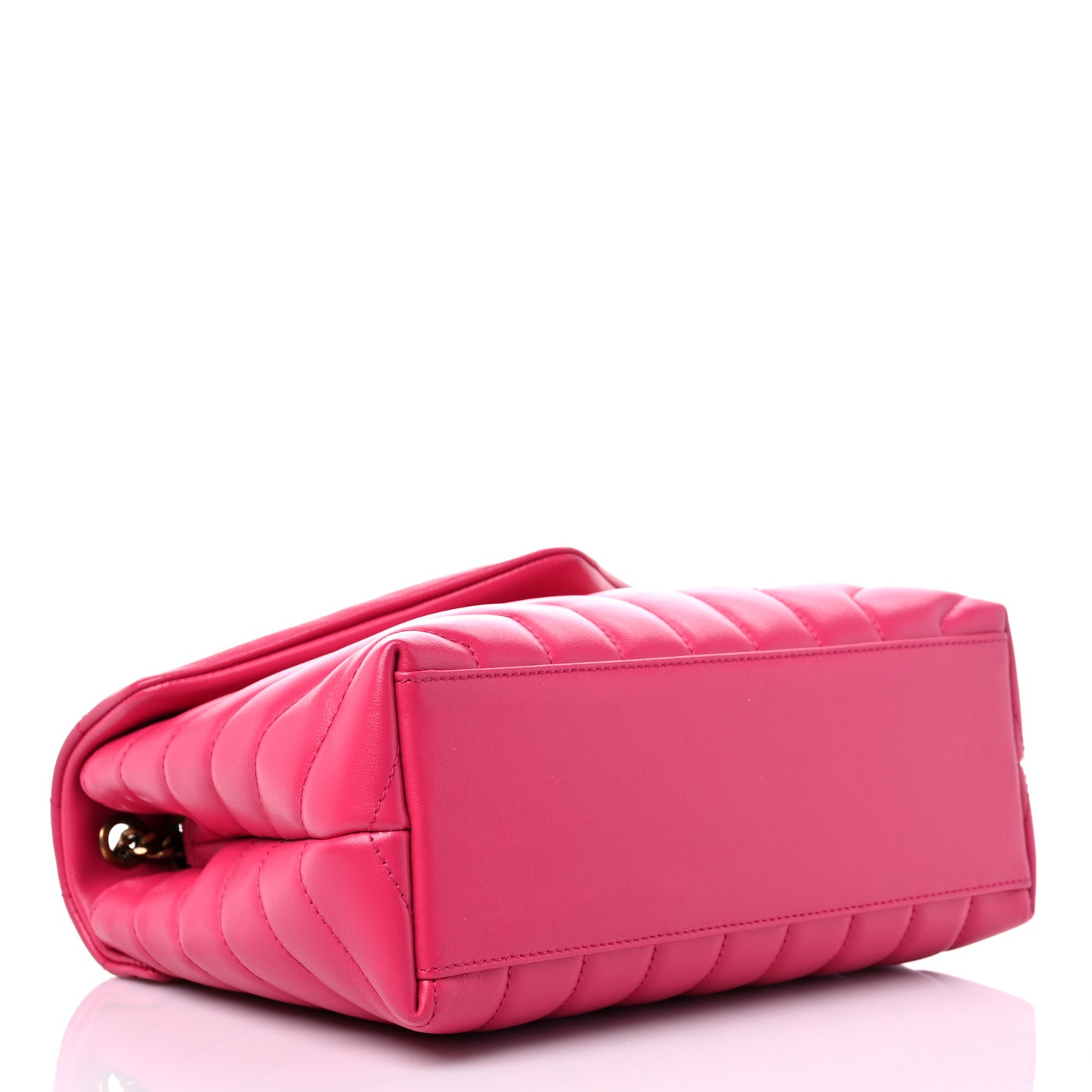 Calfskin Y Quilted Monogram Small Loulou Chain Satchel Fresh Fuchsia