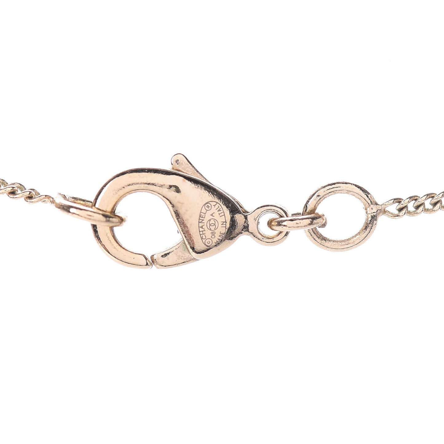 Crystal CC Necklace Gold Multicolor