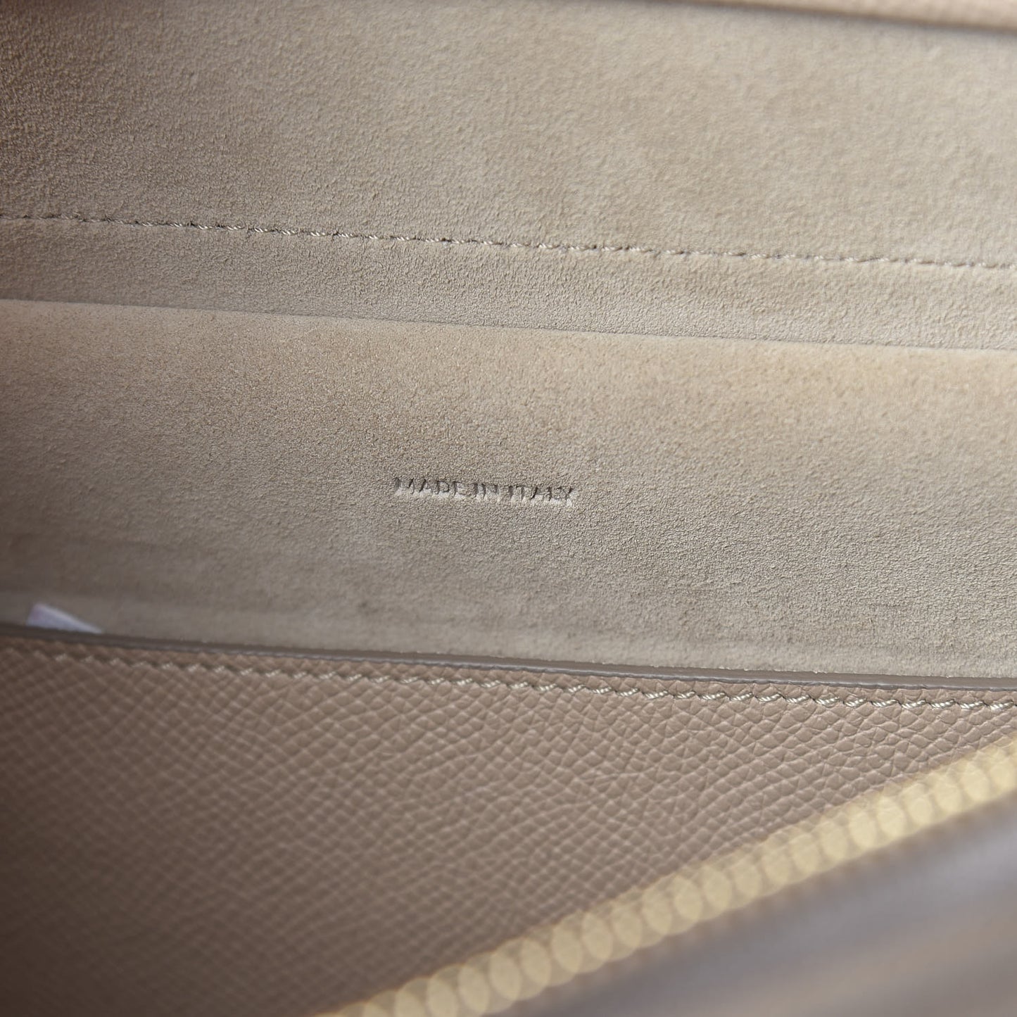 Grained Calfskin Micro Belt Bag Light Taupe