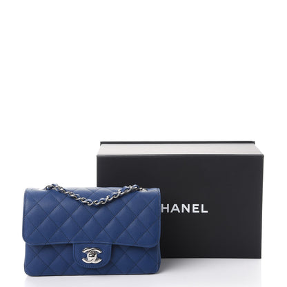 Chanel Caviar Quilted Mini Rectangular Flap Dark Blue 9 of 9