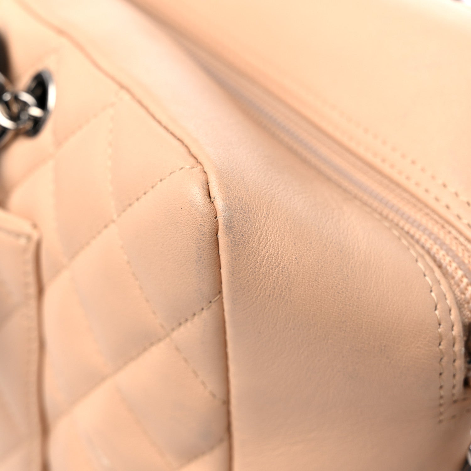 Chanel Calfskin Quilted Large Cambon Bowler Beige Black 14 of 14