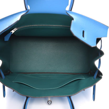 Hermes Togo Birkin 30 Bleu Zanzibar Malachite 7 of 28