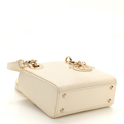 Christian Dior Lizard Mini Lady Dior White 4 of 8