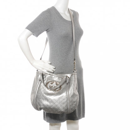 Gucci Guccissima Britt Medium Tote Silver 2 of 8