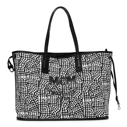 MCM Visetos Large Liz Reversible Shopper Tote Black 12 of 19