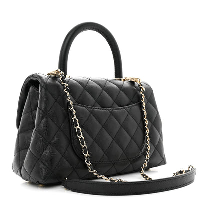 Chanel Caviar Quilted Mini Coco Handle Flap Black 3 of 11