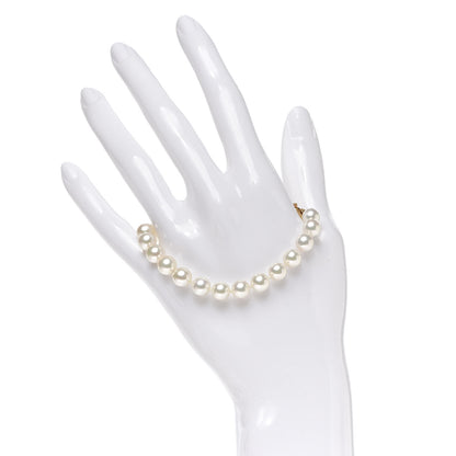 Mikimoto 18K Yellow Gold Akoya Pearl 7-7.5mm Strand Bracelet 2 of 5