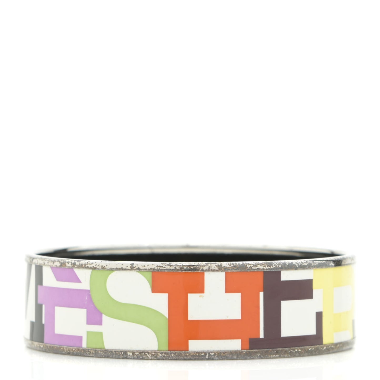 Enamel Printed Wide Capitales Bracelet 65