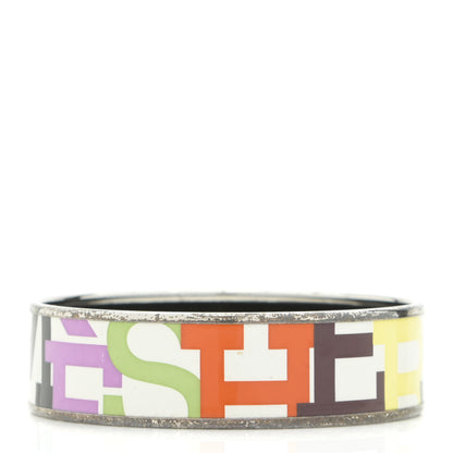 Hermes Enamel Printed Wide Capitales Bracelet 65 3 of 7