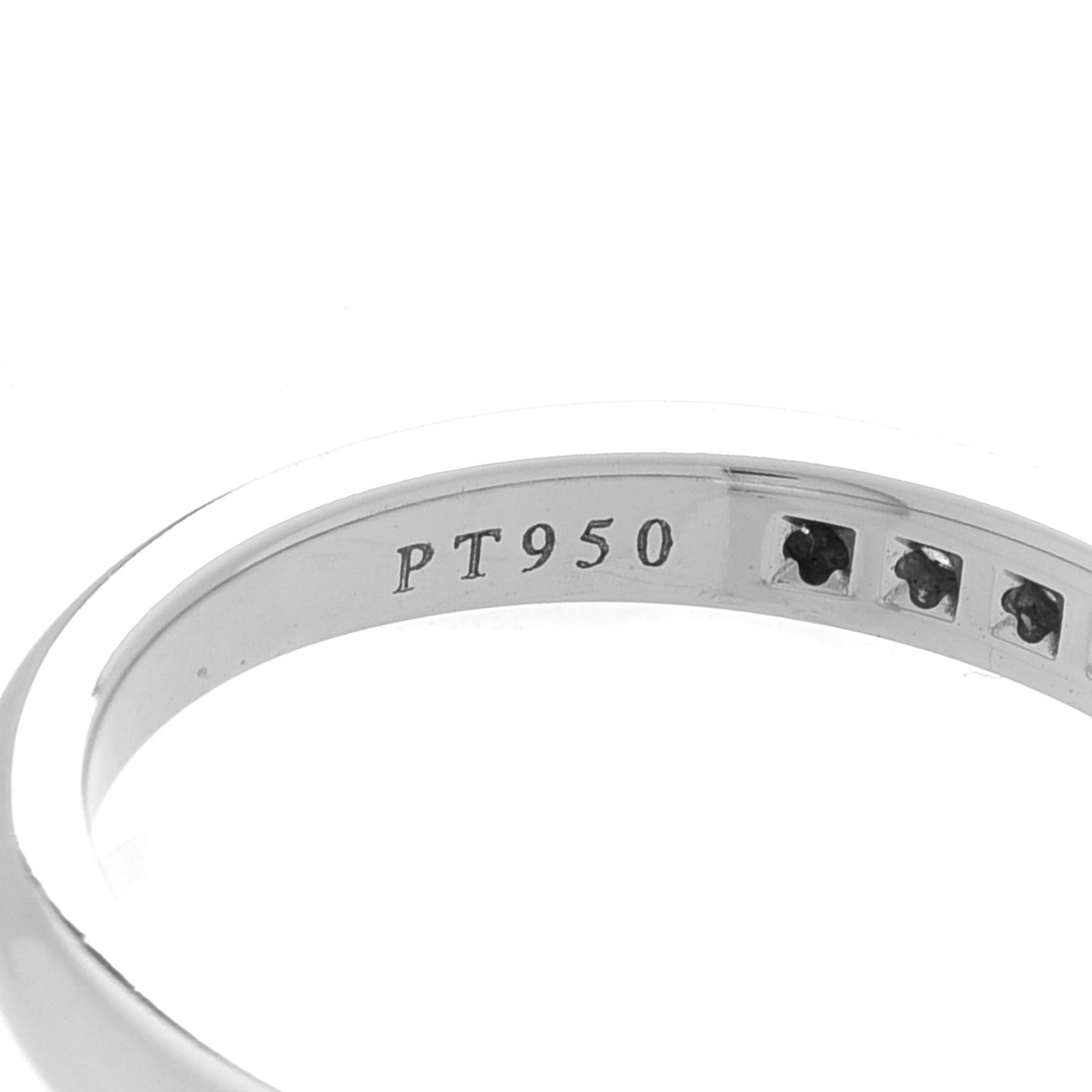 Platinum Diamond .25ctw Half Circle Wedding Band Ring 50 5.25