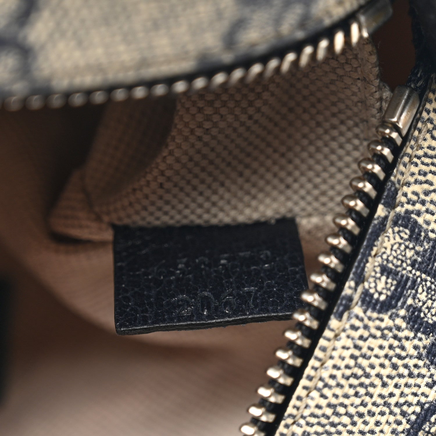 Gucci GG Supreme Monogram Textured Dollar Calfskin Mini Retro Interlocking G Shoulder Bag Beige Blue 8 of 10