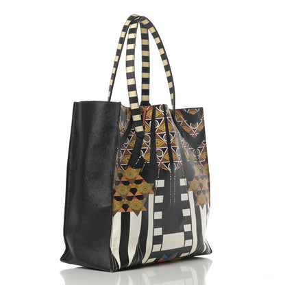 Givenchy Textured Coated Canvas Egyptian Print Medium Stargate Shopper Tote Multicolor 4 of 15
