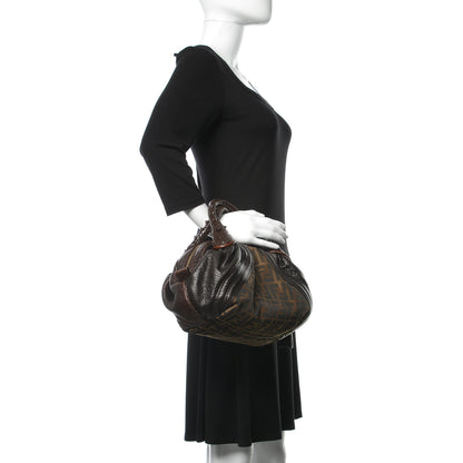 Fendi Zucca Nappa Nuvolata Vitello Tortuga Spy Bowler Tobacco Moro 2 of 11