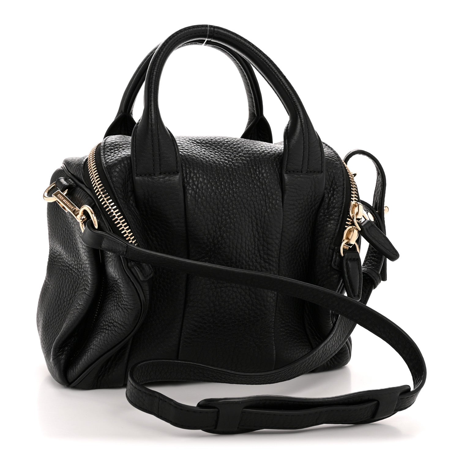 Alexander Wang Pebbled Lambskin Rockie Black Pale Gold Hardware 3 of 14