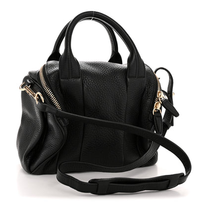Alexander Wang Pebbled Lambskin Rockie Black Pale Gold Hardware 3 of 14
