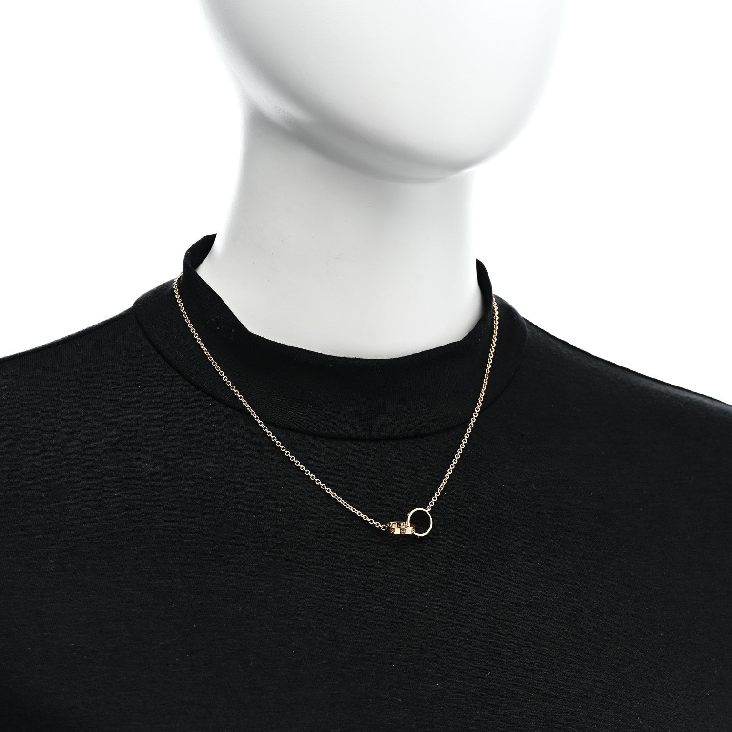 Cartier 18K Yellow Gold Interlocking LOVE Necklace 2 of 6