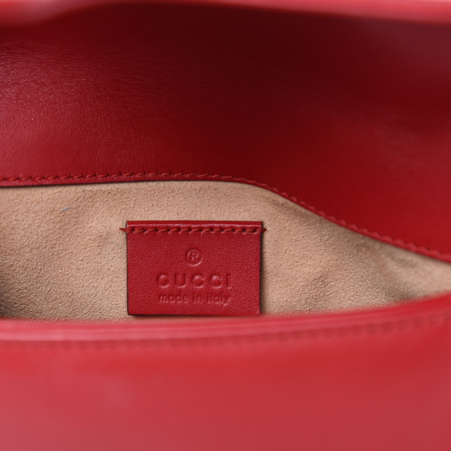 Calfskin Matelasse Mini GG Marmont Top Handle Shoulder Bag Hibiscus Red