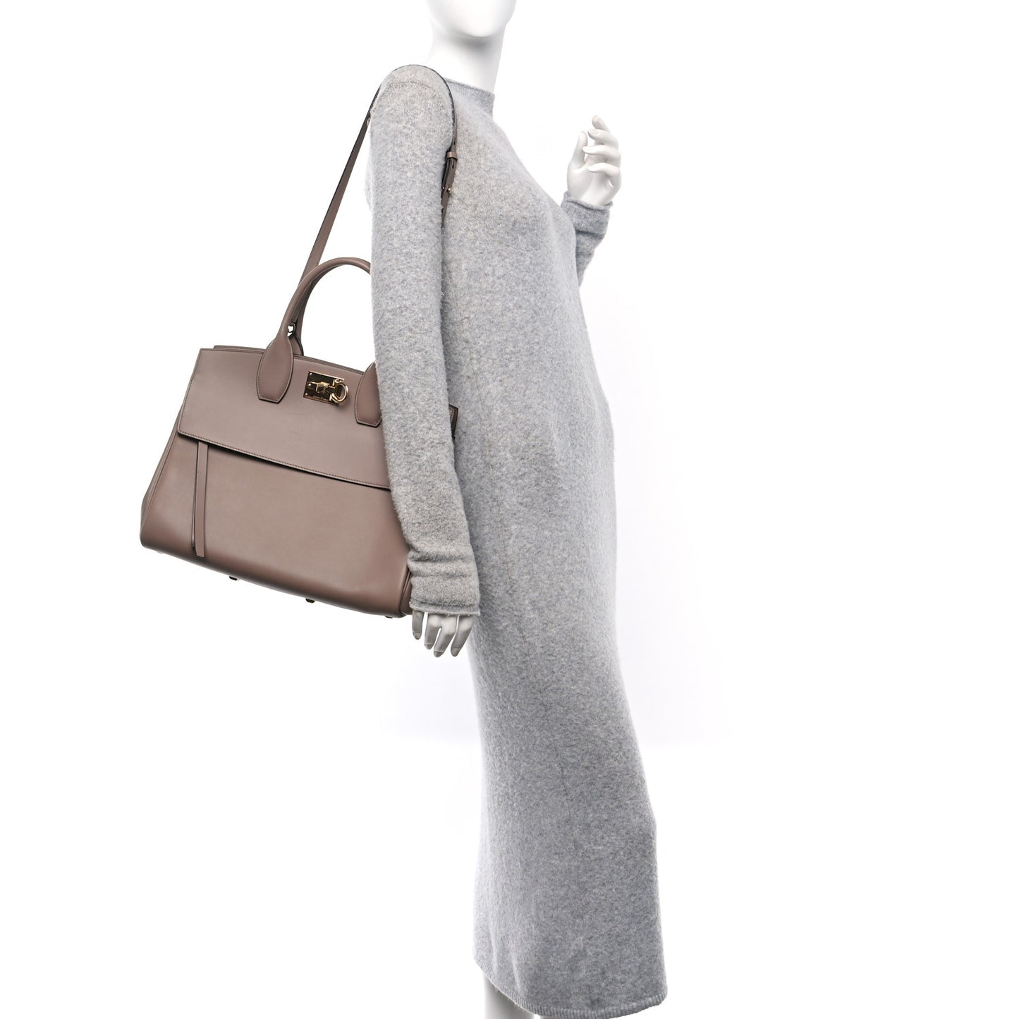 Calfskin Large Studio Bag Fango