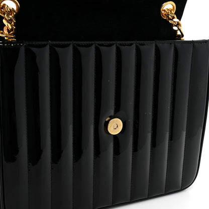 Saint Laurent Patent Matelasse Monogram Large Vicky Chain Bag Black 12 of 16