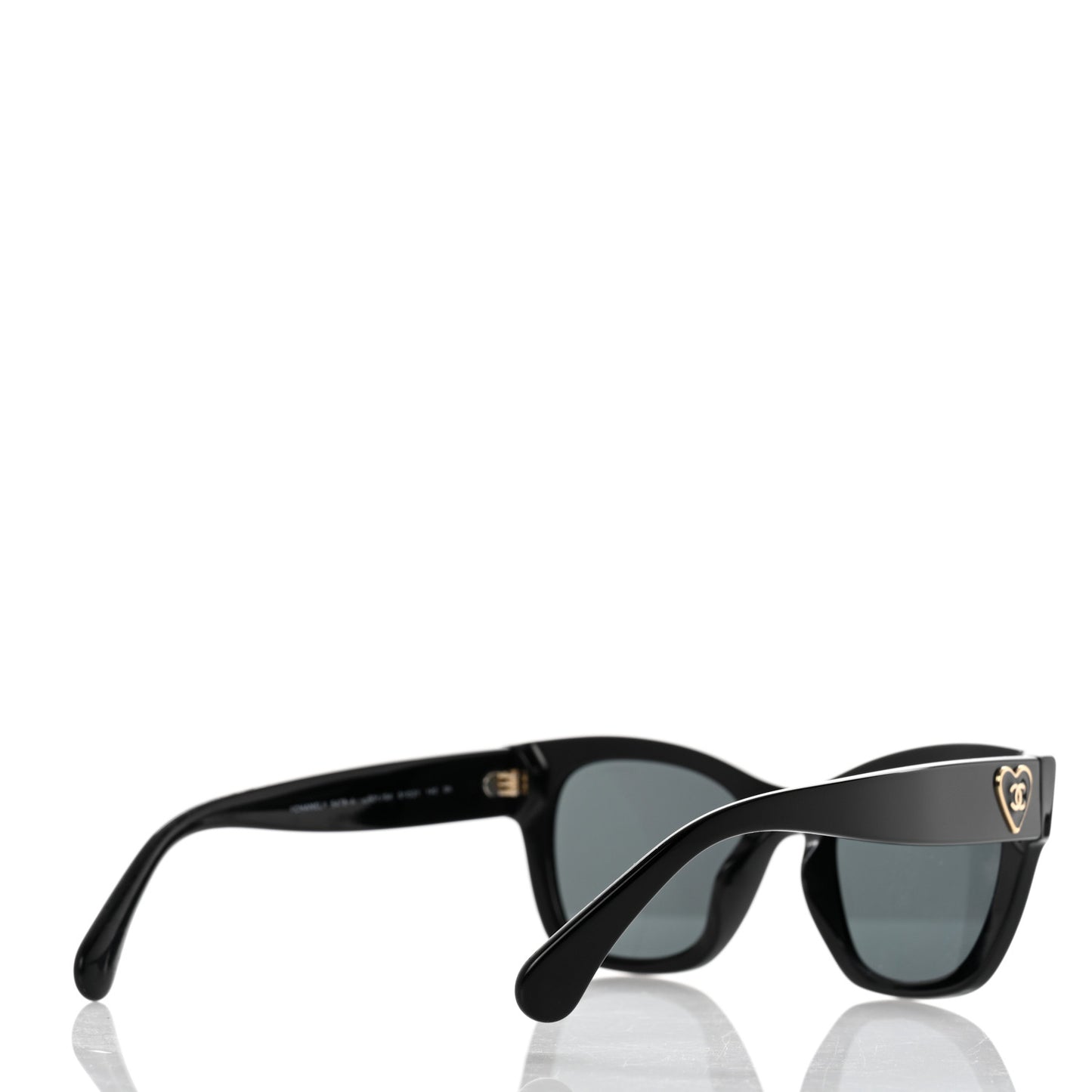 Acetate Square CC Heart Sunglasses 5478 Black