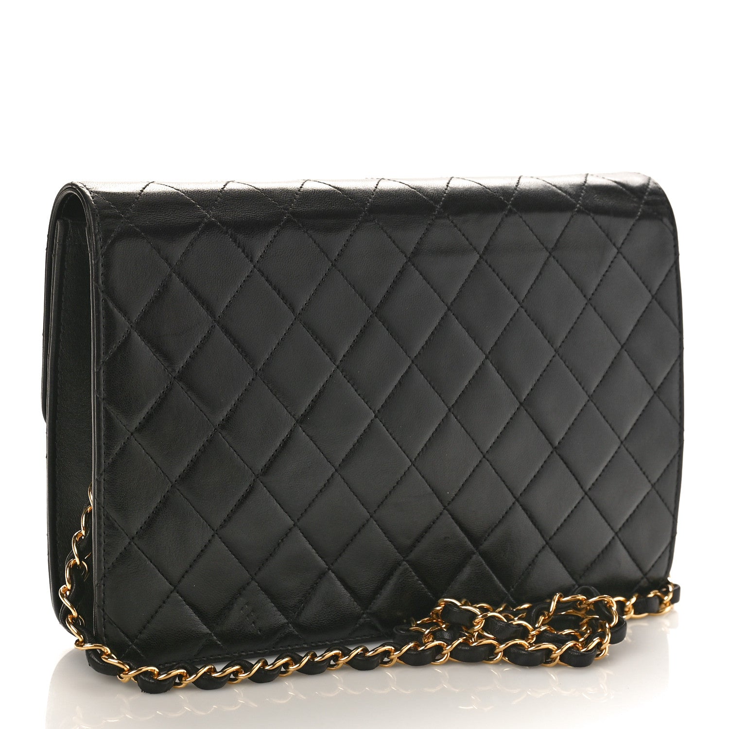 Chanel Lambskin Quilted Medium Single Flap Black 2 of 9