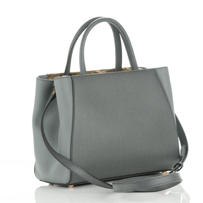 Fendi Vitello Elite Petite 2Jours Tote Grey 3 of 7