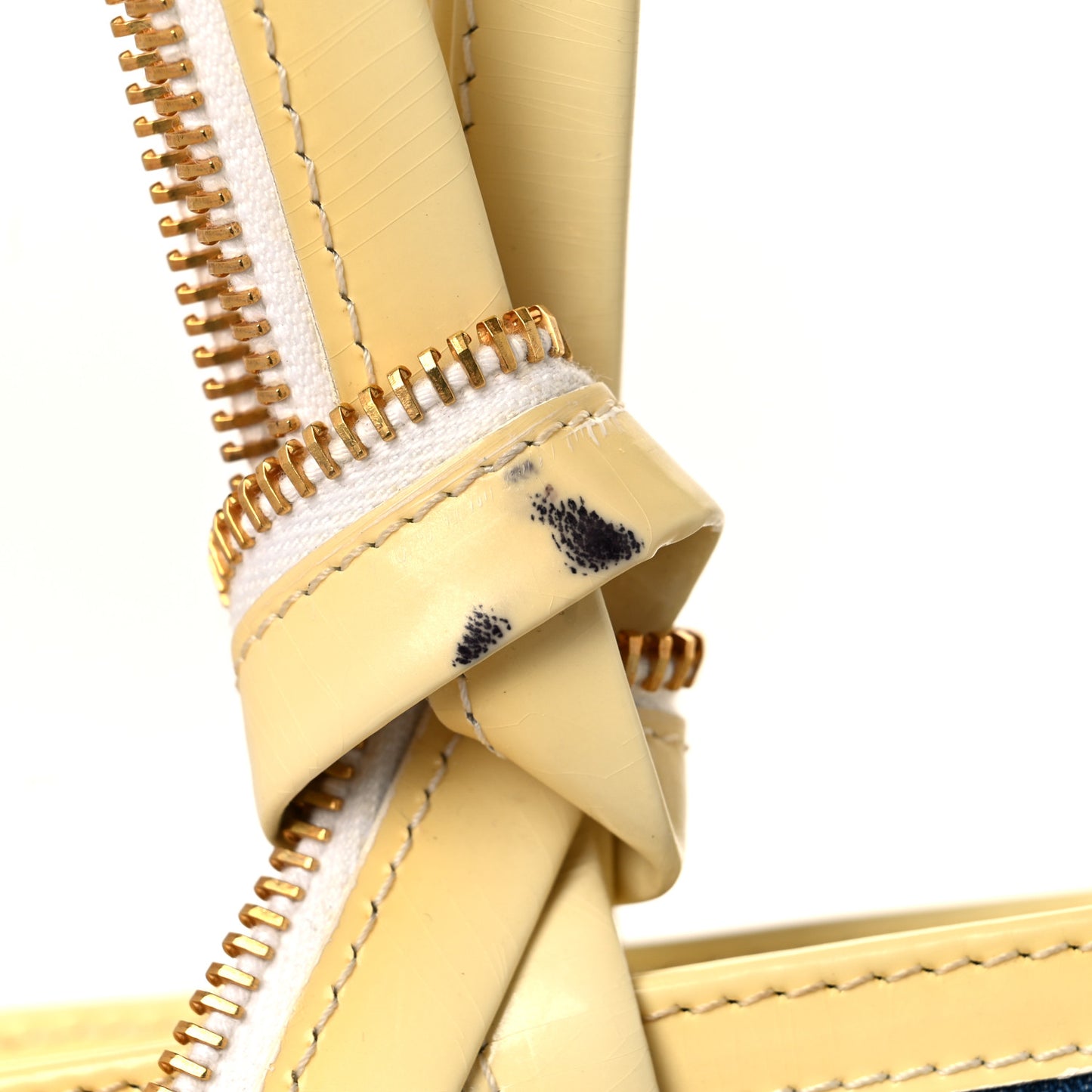 Denim Patent Diorella Rectangular Bag Blue