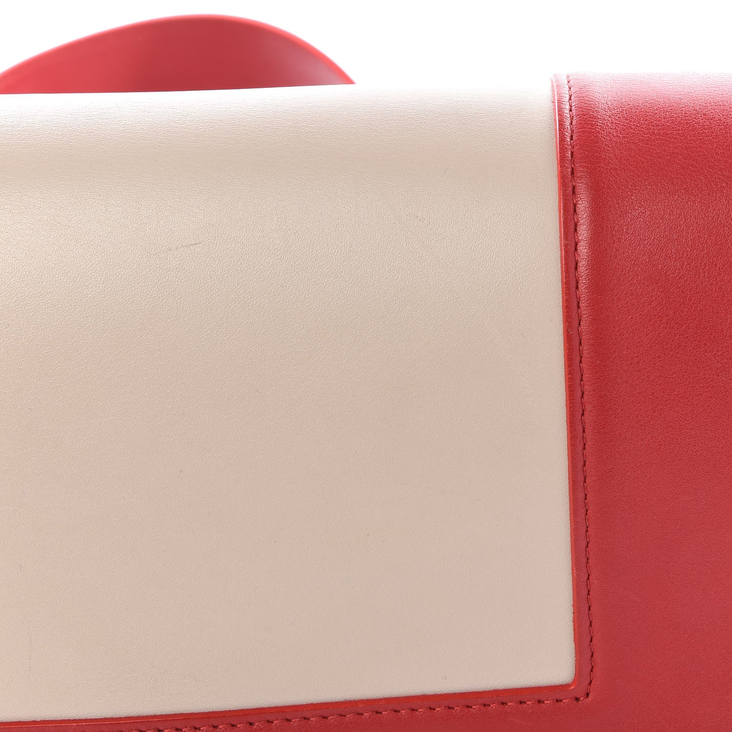 Celine Shiny Smooth Calfskin Medium Frame Shoulder Bag Poppy Red Clay 9 of 9