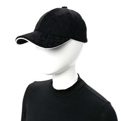 Chanel Silk Cotton CC Cap Hat Black Beige 2 of 8