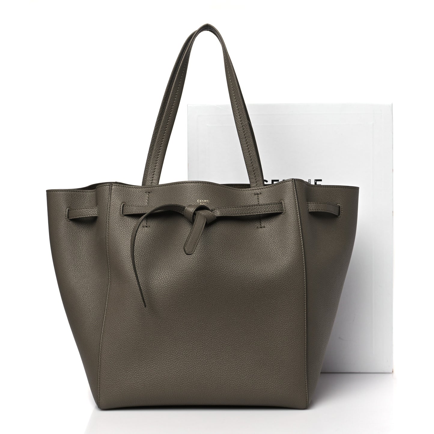 Soft Grained Calfskin Small Belt Cabas Phantom Taupe