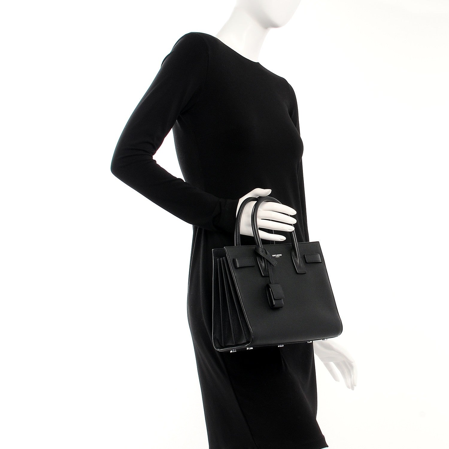 Saint Laurent Grained Calfskin Nano Sac De Jour Black 3 of 11