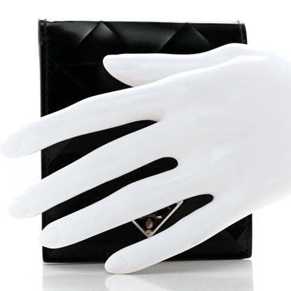 Prada Spazzolato Triangle Patterned Wallet Black 2 of 7