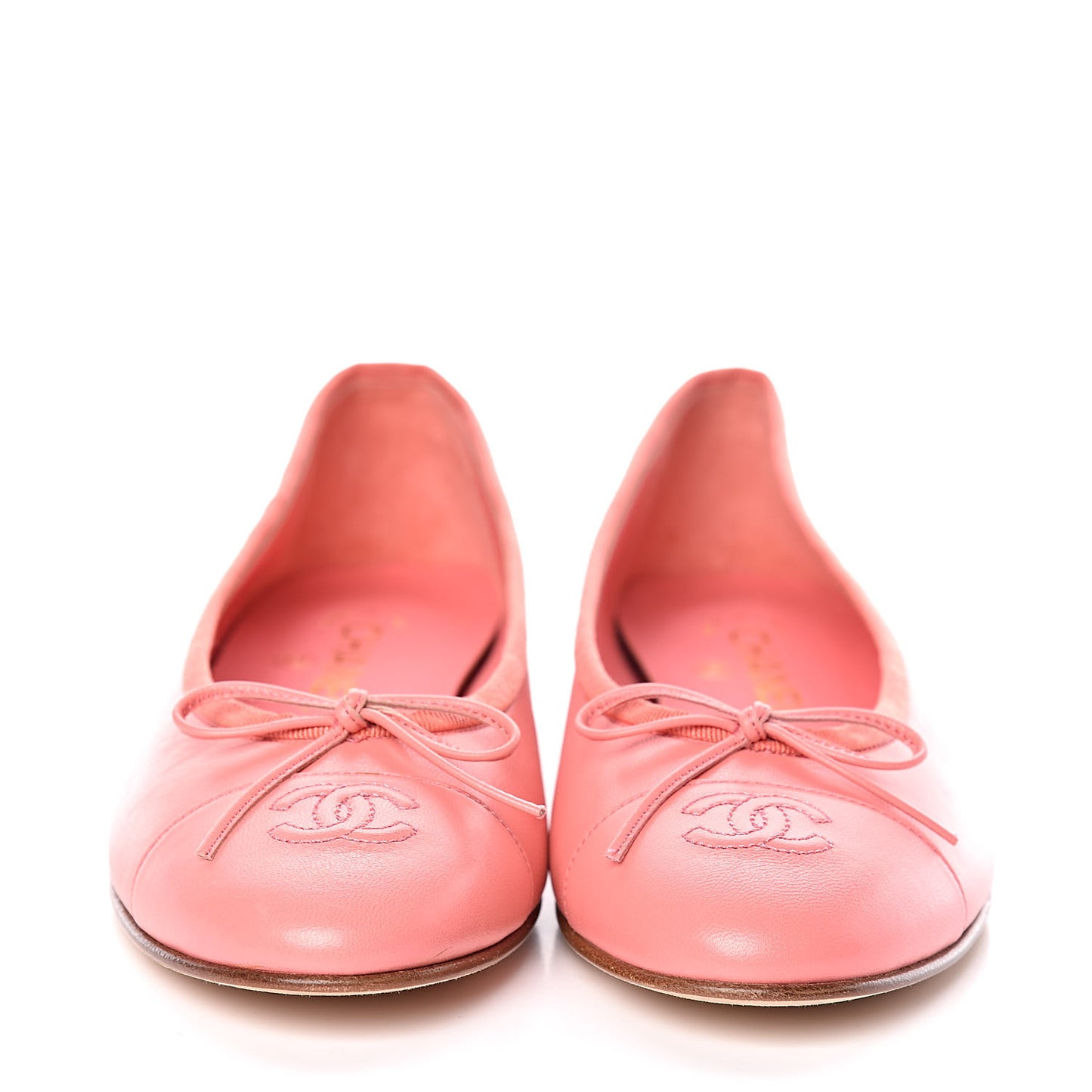 Goatskin Cap Toe CC Ballerina Flats 40.5 Pink