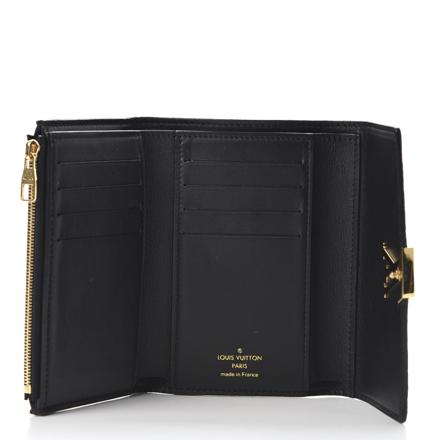 Louis Vuitton Taurillon Perforated Capucines Compact Wallet Black 4 of 9