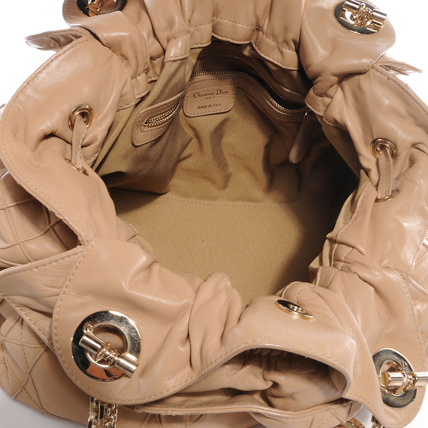 Lambskin Cannage Medium Le Trente Tote Beige