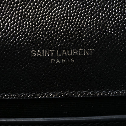 Saint Laurent Grain De Poudre Small Monogram Kate Satchel Black 6 of 10