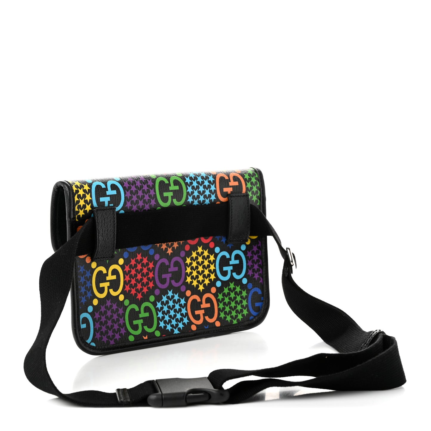 GG Supreme Monogram Psychedelic Slim Belt Bag Black
