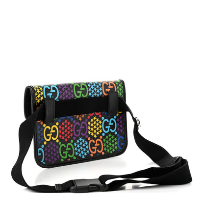 Gucci GG Supreme Monogram Psychedelic Slim Belt Bag Black 2 of 10