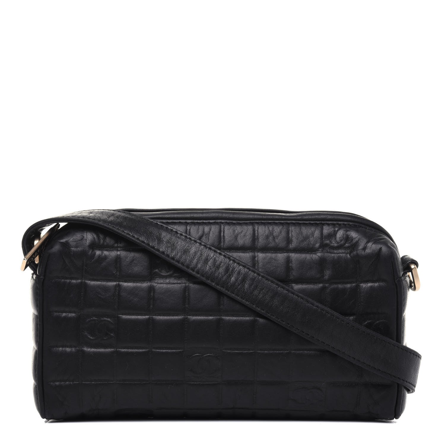 Chanel Lambskin CC Chocolate Bar Shoulder Bag Black 1 of 13