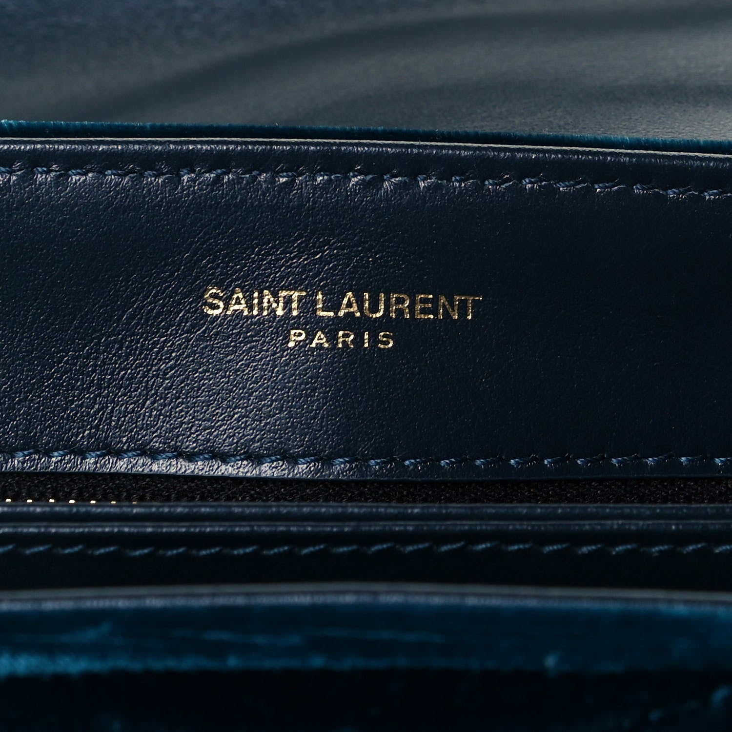 Saint Laurent Velvet Y Quilted Monogram Toy Loulou Crossbody Bag Dark Ottanio 6 of 9