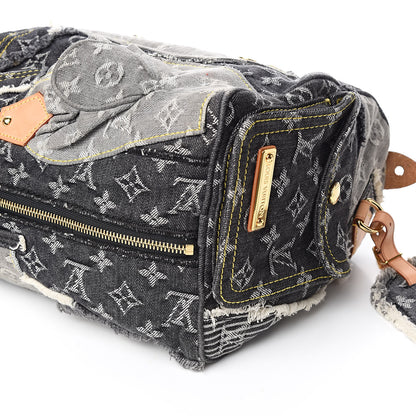 Louis Vuitton Denim Patchwork Speedy 30 Grey 9 of 10