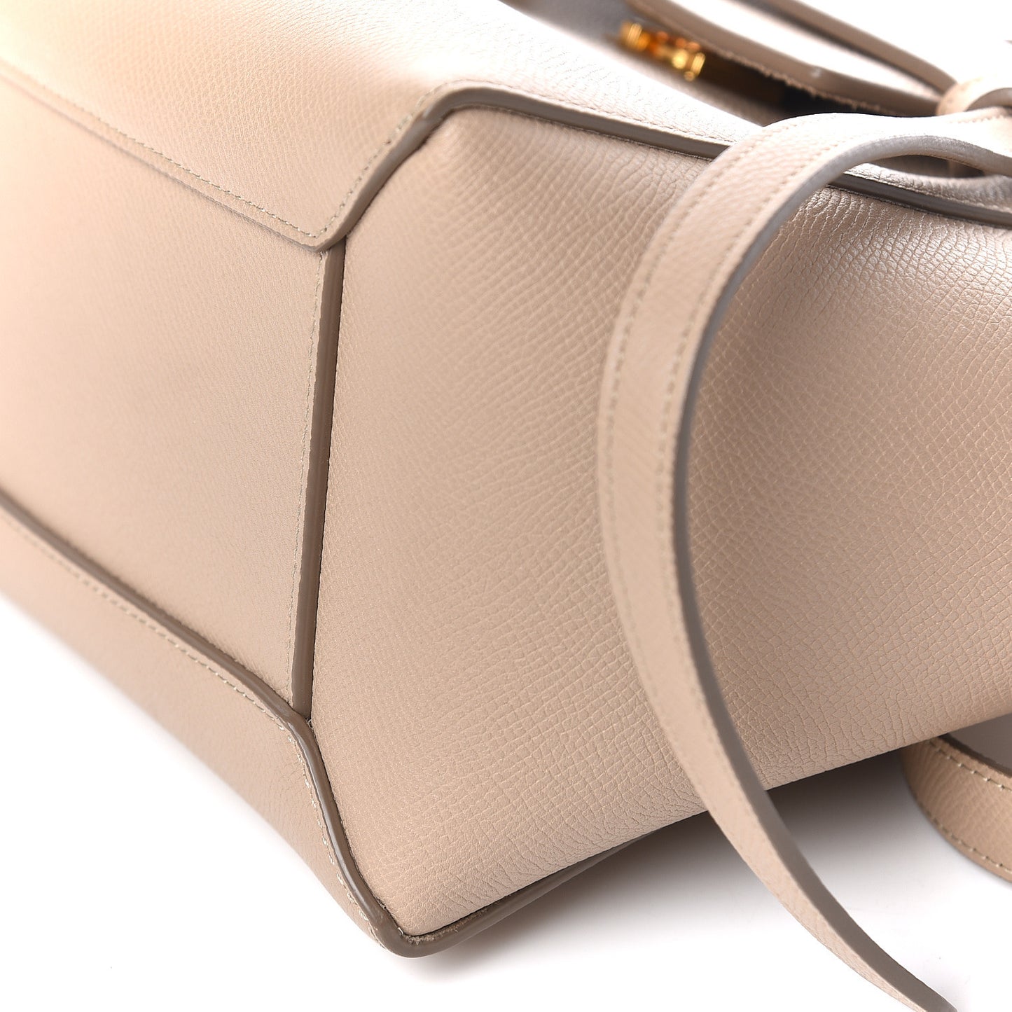 Grained Calfskin Micro Belt Bag Light Taupe