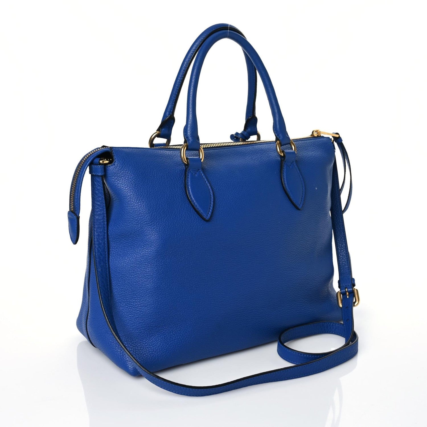 Prada Vitello Phenix Tote Royal 3 of 9