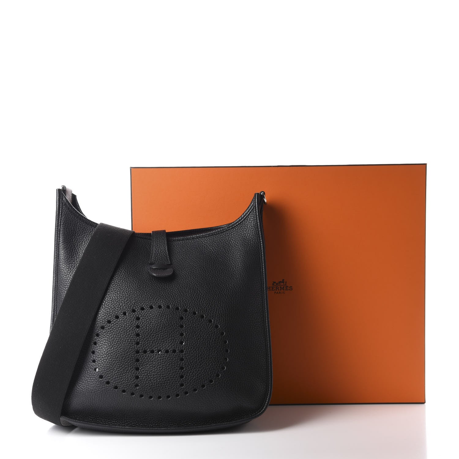 Hermes Taurillon Clemence Evelyne III GM Black 11 of 11