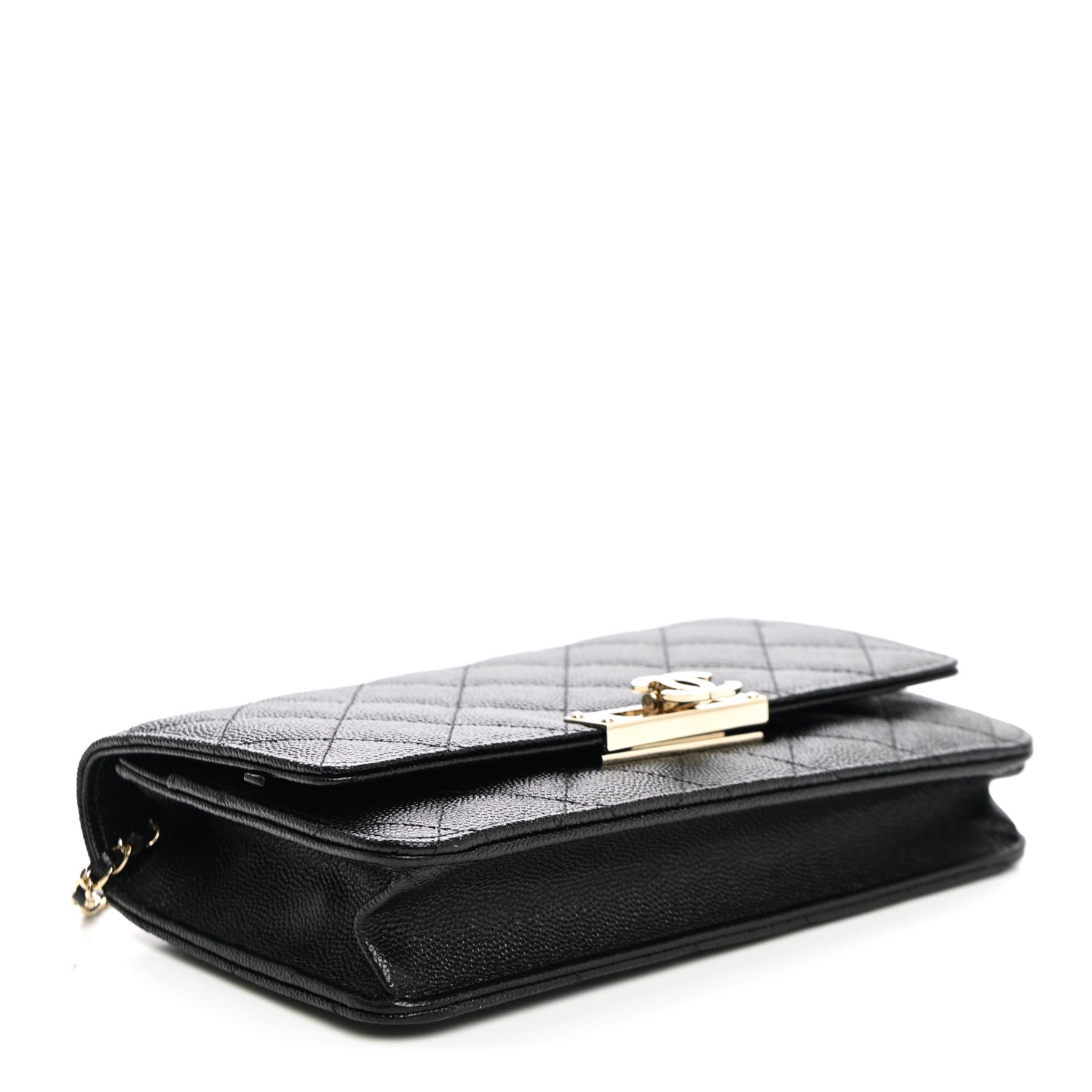 Chanel Caviar Quilted Golden Class Wallet On Chain WOC Black 4 of 11